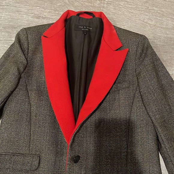 Rag & Bone Paloma Jacket With Red Lapel - Picture 7 of 16